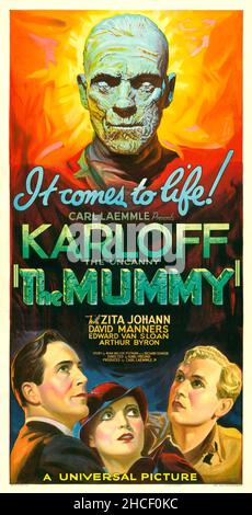 Karoly Grosz ha progettato poser per il film Boris Karloff The Mummy Foto Stock