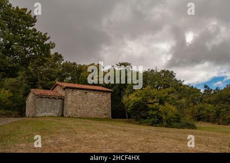 Eremo della Vergine di Dondevilla in Aldea del Ebro. Foto Stock