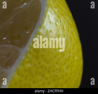 Foto macro di un limone Foto Stock