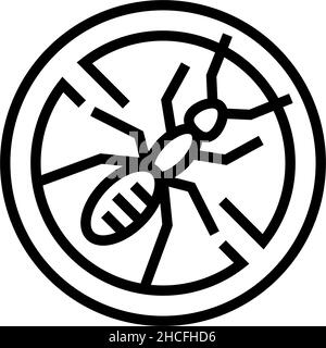 immagine vettoriale dell'icona della linea di trattamento ant Illustrazione Vettoriale
