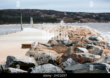 Arisaig, Nuova Scozia, Canada, dicembre 25 2021. Molo di Arisaig. Luke Durda/Alamy Foto Stock