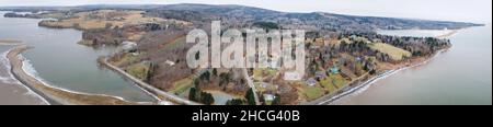 Jimtown, Nuova Scozia, Canada, dicembre 25 2021. Jimmown Aerial. Luke Durda/Alamy Foto Stock