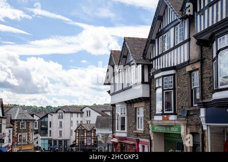 Windermere Town Center nel Lake District, Cumbria - Inghilterra Foto Stock