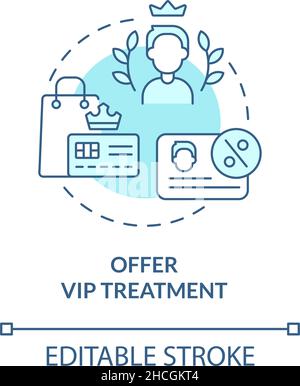 Offerta vip trattamento turchese concetto icona Illustrazione Vettoriale