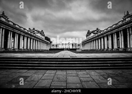 L'Old Royal Navy College e la Queen's House Foto Stock