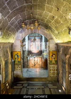 St Gabriel Chiesa interno Nazareth Foto Stock