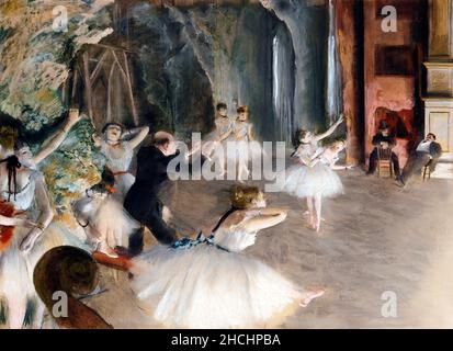 The Reproval Onstage (1874) dipinto ad alta risoluzione di Edgar Degas. Foto Stock