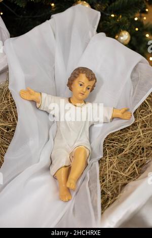 Gesù figurina nella Chiesa della Santissima Trinità, San Rocco Foto Stock