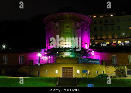 Lavori di restauro del Rotunda Museum a Scarborough, North Yorkshire, Regno Unito Foto Stock