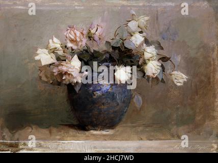 Roses (1890) dipinto ad alta risoluzione di Abbott Handerson Thayer. Foto Stock