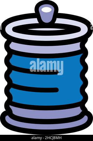 Icona del vettore alimentare in scatola in stile semplice. Icona a colori in lattina per il web design isolato su sfondo bianco Illustrazione Vettoriale