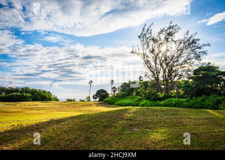 Campo da golf ridondante all'alba a Grand Cayman, Isole Cayman Foto Stock
