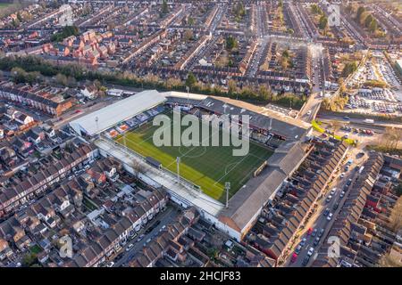 Vista aerea del Luton Town Football Club Foto Stock