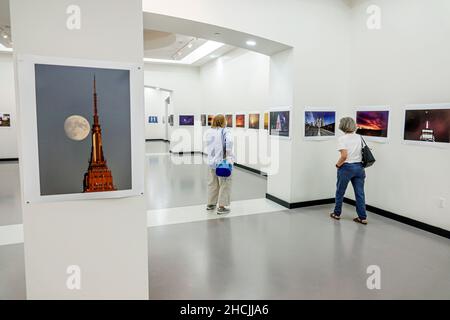 West Palm Beach Florida Palm Beach Centro fotografico all'interno della galleria d'interni collezione espositiva Foto Stock