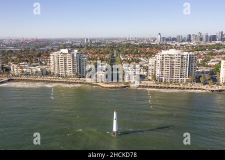Vista aerea di Port Melbourne Australia Foto Stock