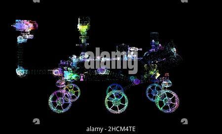 Ologramma a particelle di Marte rover Foto Stock