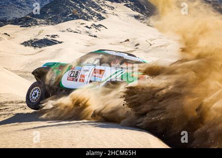 218 Seaidan Yasir (sau), Kuzmich Alexey (rus), YBS-X-RAID, Mini John Cooper Works Rally, Auto FIA T1/T2, azione durante le Prove private del Dakar Rally 2022, dal 29 al 30 dicembre 2022 a Jeddah, Arabia Saudita - Foto Florent Gooden / DPPI Foto Stock