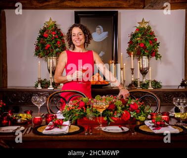 Alex Polizzi allo Star Hotel, Alfriston, East Sussex, Regno Unito. Solo per uso editoriale. Foto Stock