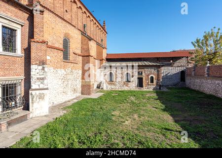 La Vecchia Sinagoga nel quartiere ebraico di Cracovia (Kazimierz) - Cracovia, Polonia Foto Stock