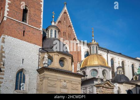 Cappella di Sigismunds alla Cattedrale di Wawel - Cracovia, Polonia Foto Stock