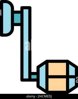 Icona del pedale di riparazione della bicicletta. Profilo bicicletta riparazione pedale vettore icona colore piatto isolato Illustrazione Vettoriale