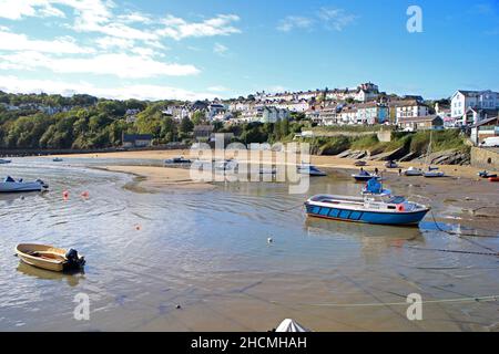 Porto di New Quay, Ceredigion, Galles Foto Stock