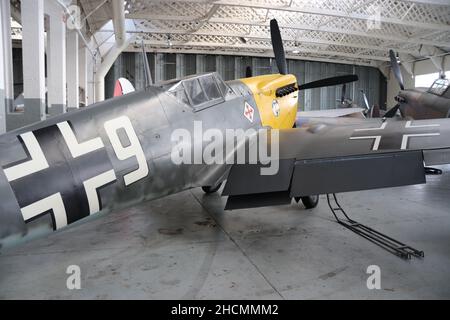 Un WW2 Messerschmidt Me109 fighter della Luftwaffe Foto Stock