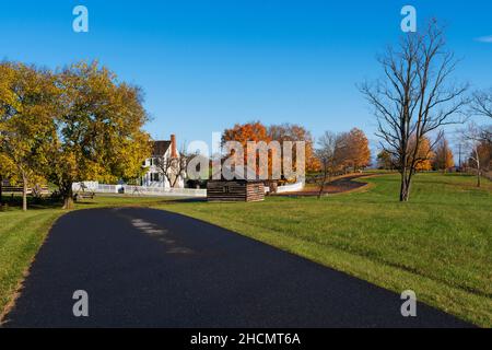 Jacob Bushong Farm presso il New Market Battlefield state Historic Park Foto Stock