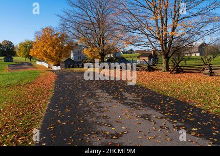 Jacob Bushong Farm presso il New Market Battlefield state Historic Park Foto Stock