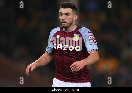 John McGinn di Aston Villa - Norwich City / Aston Villa, Premier League, Carrow Road, Norwich, Regno Unito - 14th dicembre 2021 solo per uso editoriale - si applicano le restrizioni DataCo Foto Stock