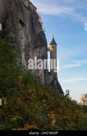 Fortezza di Koenigstein, Koenigstein Germania in autunno Foto Stock