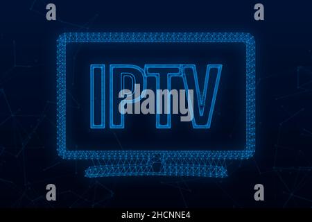 Badge IPTV, icona, logo. Illustrazione dello stock vettoriale Illustrazione Vettoriale