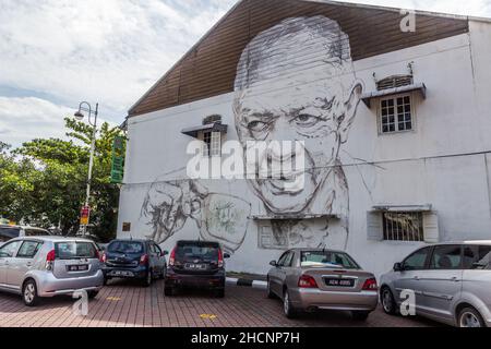 IPOH, MALAYASIA - 25 MARZO 2018: Pittura murale Street art a Ipoh, Malesia. Foto Stock