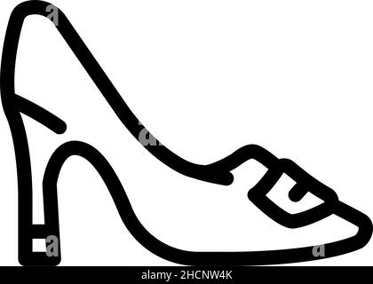 illustrazione vettoriale delle icone di linea delle pompe e delle slingback Illustrazione Vettoriale