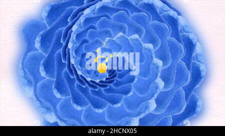 Sfondo di fiori in movimento in morbido colore pastello in stile sfocato. Astratto bellissimi fiori e strisce acquerello bagnati su carta asciutta. Foto Stock