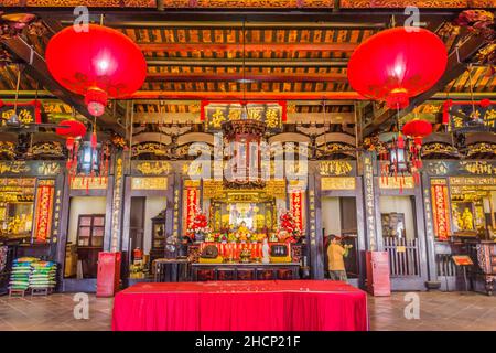 MALACCA, MALAYASIA - 19 MARZO 2018: Interno del tempio di Cheng Hoon Teng nel centro di Malacca Melaka . Foto Stock