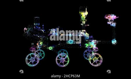 Ologramma a particelle di Marte rover Foto Stock