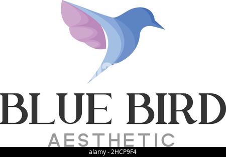 Design moderno e colorato con logo blu ORNITOLOGICO Illustrazione Vettoriale