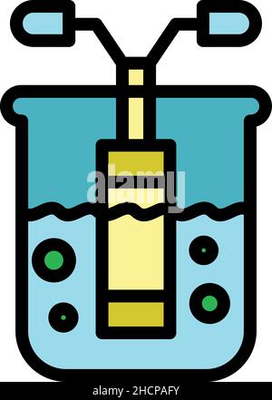 Icona innovazione dell'acqua. Profilo eater innovazione vettore icona colore piatto isolato Illustrazione Vettoriale