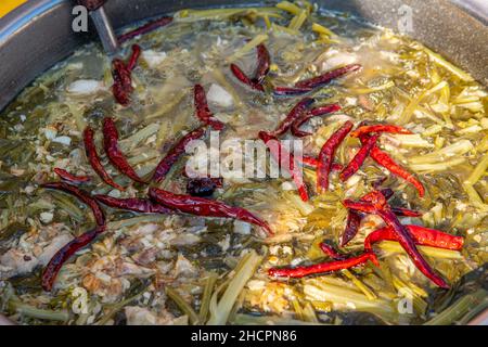 Vari alimenti asiatici dal nord della Thailandia Foto Stock