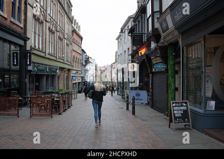 Viste di Pelham Street a Nottingham nel Regno Unito Foto Stock