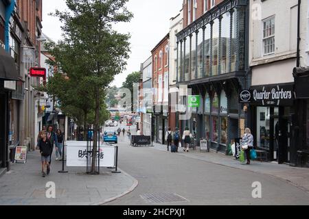 Vedute di Broad Street a Nottingham nel Regno Unito Foto Stock