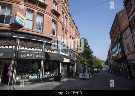 Viste lungo Goose Gate a Nottingham nel Regno Unito Foto Stock