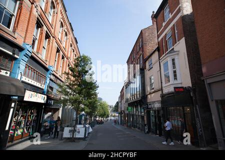 Viste lungo Goose Gate a Nottingham nel Regno Unito Foto Stock