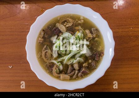 Mahan sheltahan - zuppa di agnello bollita da Kalmykia, Russia Foto Stock