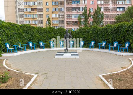 ELISTA, RUSSIA - 27 GIUGNO 2018: Monumento a Ostap Bender a Elista, Russia Foto Stock