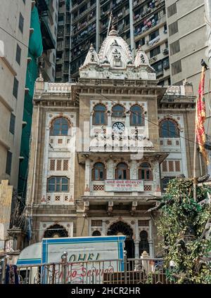 12 25 2021 Shri RAM Mandir tempio Bhuleshwar Road Kabutarkhana Bombay, Mumbai, Maharashtra, India Foto Stock