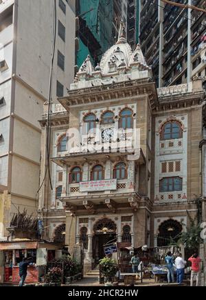 12 25 2021 Shri RAM Mandir tempio Bhuleshwar Road Kabutarkhana Bombay, Mumbai, Maharashtra, India Foto Stock