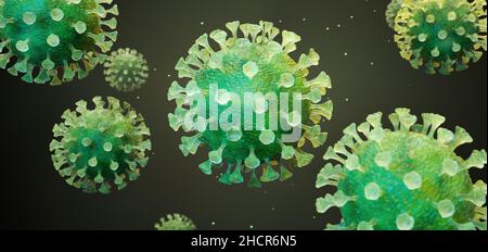 Coronavirus 2019-nIl concetto di coronavirus è riposizionabile per il focolaio di influenza asiatica e coronavirus l'influenza come casi di influenza pericolosa come pande Foto Stock