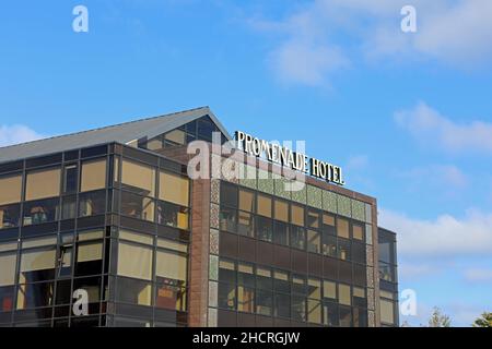 Promenade Hotel nella località balneare di Liepaja nella Lettonia occidentale Foto Stock